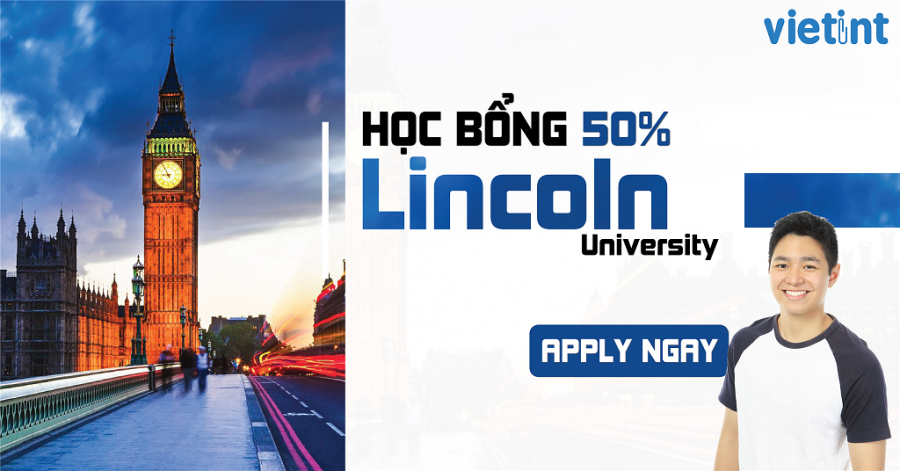 University of Lincoln - Học bổng 50% cho kỳ nhập học tháng 1/2019