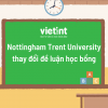 Nottingham Trent University thay đổi đề luận học bổng