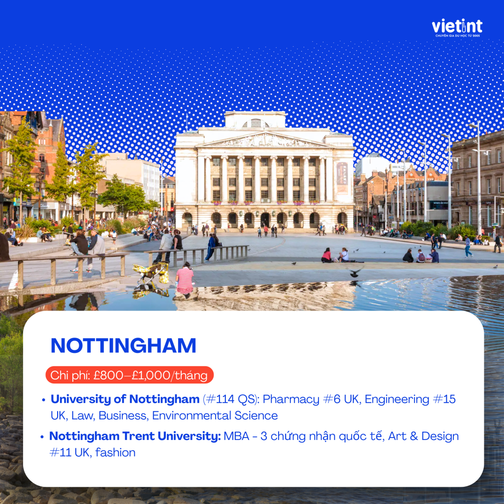 Du học Anh tiết kiệm tại Nottingham
