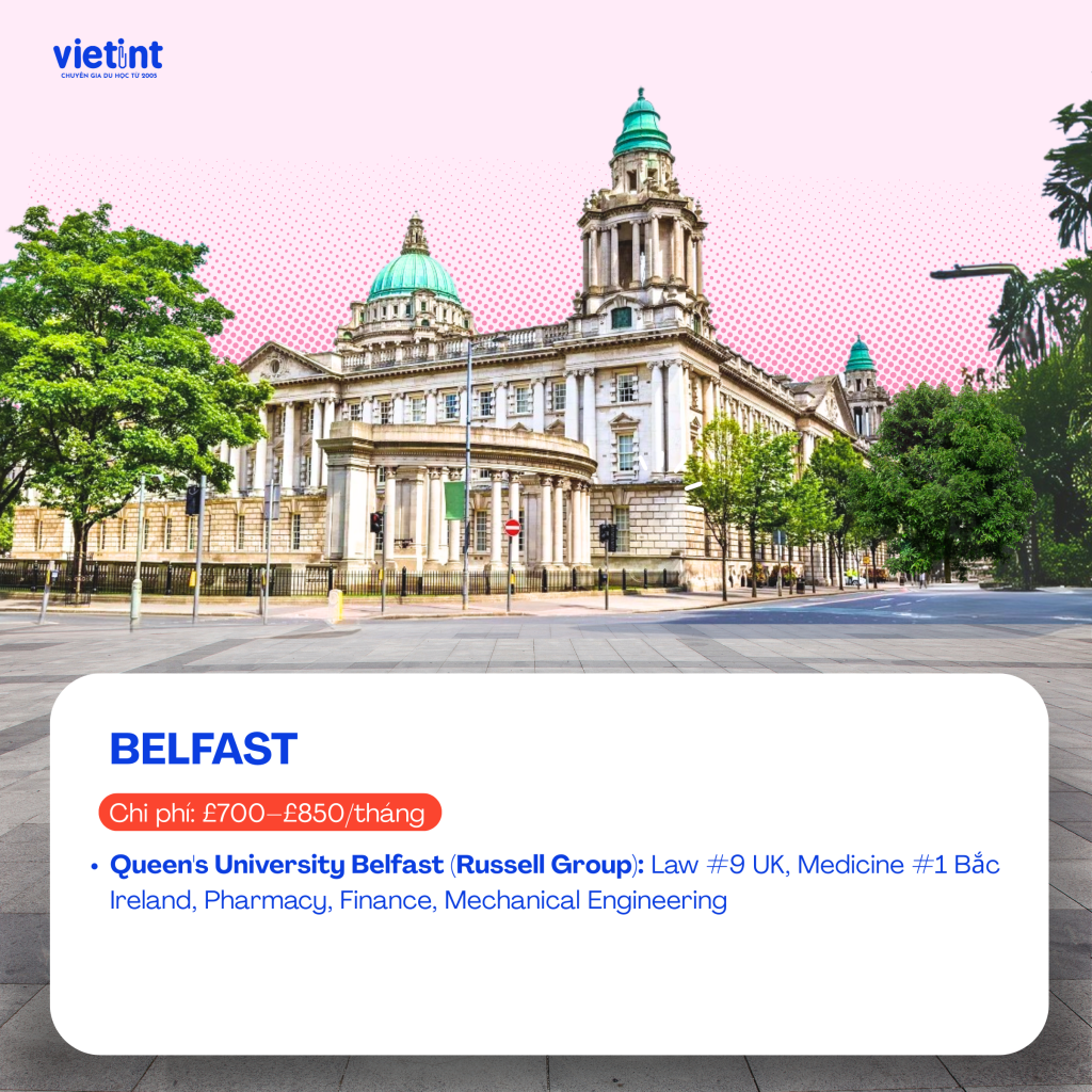 Du học Anh tiết kiệm tại Belfast